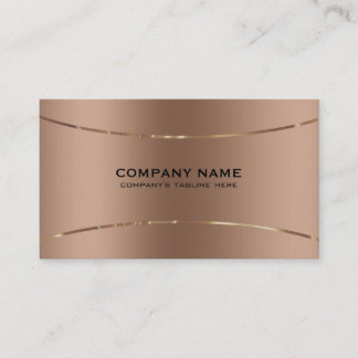 Rose-gold image of faux metallic background visitekaartje