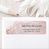 Rose Gold  Ink Marble  Etiket (Insitu)