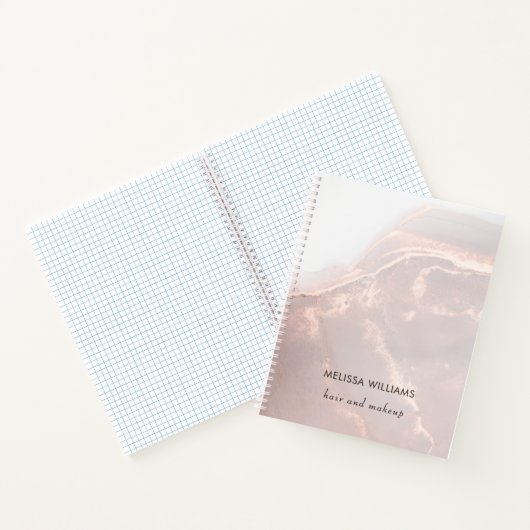 Rose Gold Ink Marble  Notitieboek (Binnen)