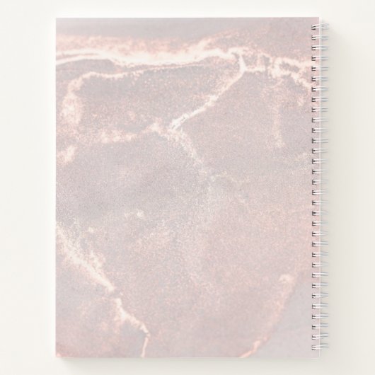 Rose Gold Ink Marble  Notitieboek (Achterkant)