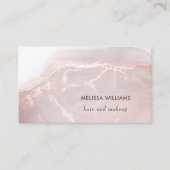 Rose Gold Ink Marble | QR Code Visitekaartje (Voorkant)