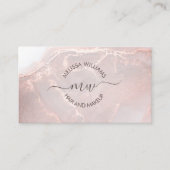 Rose Gold  Ink Marble | QR Code Visitekaartje (Voorkant)