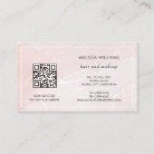 Rose Gold  Ink Marble | QR Code Visitekaartje (Achterkant)