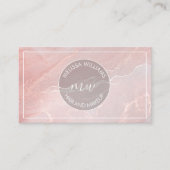 Rose Gold  Ink Marble | QR Code Visitekaartje (Voorkant)