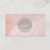 Rose Gold Ink Marble | QR Code Visitekaartje (Voorkant)