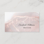 Rose Gold Ink Marmer | QR Code Visitekaartje (Voorkant)
