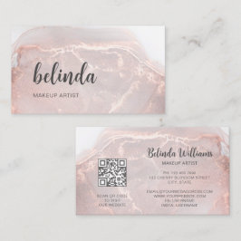 Rose Gold Ink Marmer | QR Code Visitekaartje