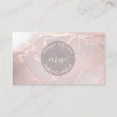 Rose Gold Ink Marmer | QR Code Visitekaartje (Voorkant)