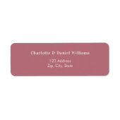 Rose gold ivory return address etiket (Voorkant)