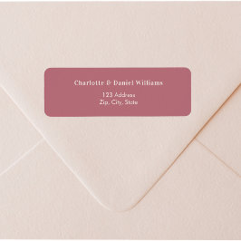 Rose gold ivory return address etiket