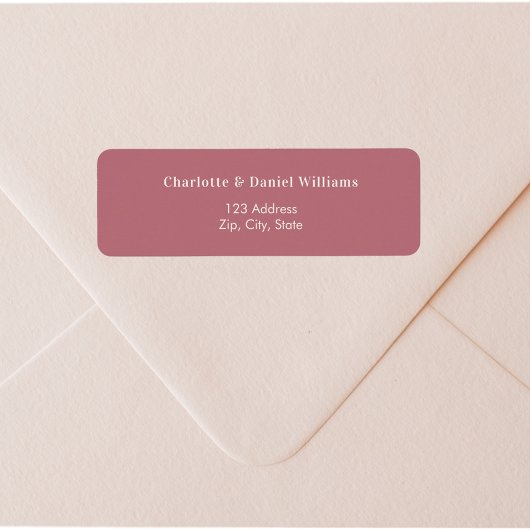 Rose gold ivory return address etiket