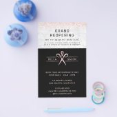 Rose Gold Kapsalon Grootse Heropening Covid Veilig Flyer (Enkel)