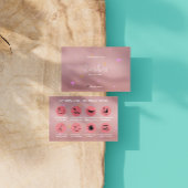 Rose Gold Lash Client After Care Instruction Card Visitekaartje