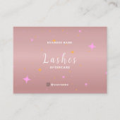 Rose Gold Lash Client After Care Instruction Card Visitekaartje (Voorkant)