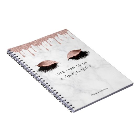 Rose Gold Lashes Salon Client Notitieboek (Rechterzijde)