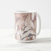 Rose Gold Leaf Sprays op Abstracte Achtergrond Koffiemok (Voorkant rechts)