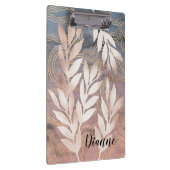 Rose Gold Leaf Sprays op Abstracte Achtergrond Voe Klembord (Rechts)