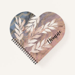 Rose Gold Leaf Sprays op Abstracte Achtergrond Voe Notitieboek