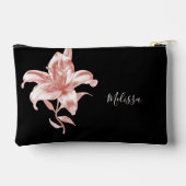 Rose Gold Lily Black | Your Name Etui (Achterkant)