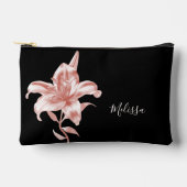 Rose Gold Lily Black | Your Name Etui (Voorkant)