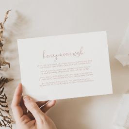 Rose Gold Love Fancy Script Trouwdag Wens  Informatiekaartje