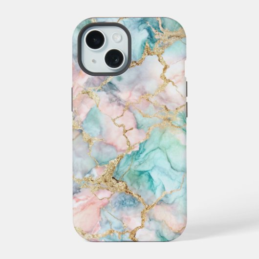 Rose Gold Marble iPhone 15 Case (Achterkant)
