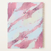 Rose Gold Marble Pastel Pattern Planner (Achterkant)