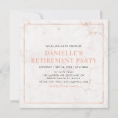 Rose Gold & Marmer | Verrassingsafscheidsparty Kaart (Achterkant)
