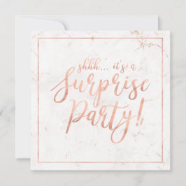 Rose Gold & Marmer | Verrassingsafscheidsparty Kaart