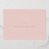 Rose Gold Merry Christmas Card Folie Feestdagenkaart (Achterkant)