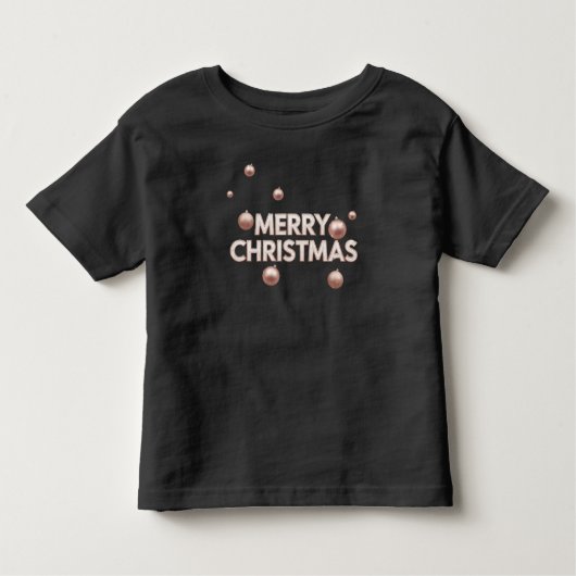 Rose Gold Merry Christmas - Holiday Design Kinder Shirts (Voorkant)