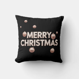 Rose Gold Merry Christmas - Holiday Design Kussen