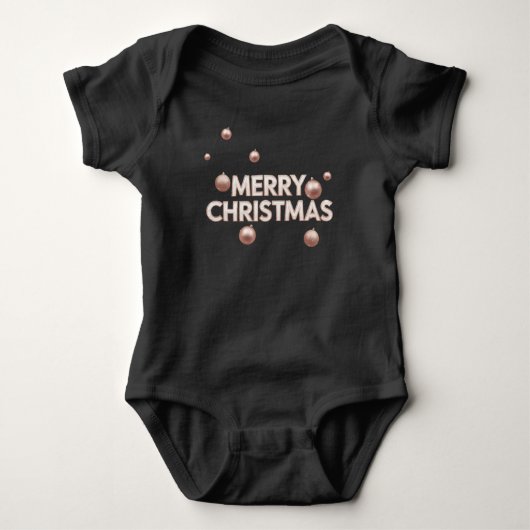 Rose Gold Merry Christmas - Holiday Design Romper (Voorkant)