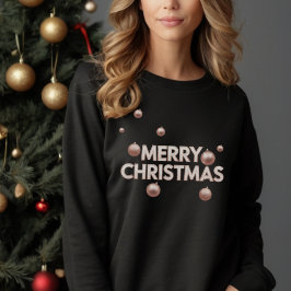Rose Gold Merry Christmas - Holiday Design Trui