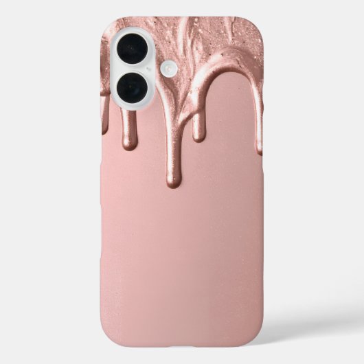 Rose Gold Metallic Drip Case-Mate iPhone Case (Achterkant)