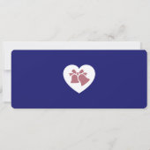 Rose Gold & Midnight Blue Boarding Pass Wedding Kaart (Achterkant)