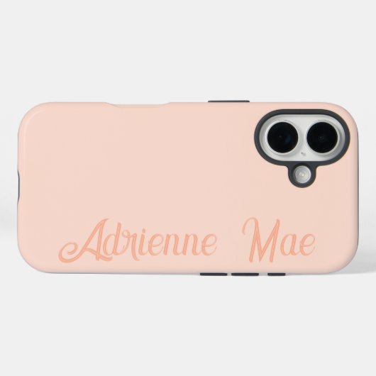 Rose Gold Modern Script Monogram Name Case-Mate iPhone Case (Achterkant (horizontaal))