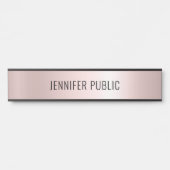 Rose Gold Modern Simple Template Home Long Deurbordje (Voorkant)