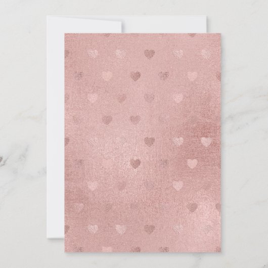 Rose Gold Monogram Sweet Sixteen Kaart (Achterkant)