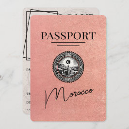 Rose Gold Morocco Paspoort Save The Date