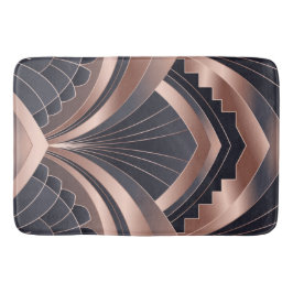 Rose Gold Navy Geometric Neo Art Deco  Badmat