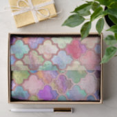Rose Gold & Pastel Moroccan Quatrefoil Tissuepapier (Geschenk)