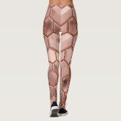 Rose Gold Pattern Design – Elegant Luxury Metallic Leggings (Achterkant)