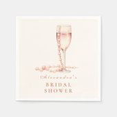 Rose Gold Pearls and Prosecco Servet (Voorkant)