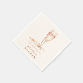 Rose Gold Pearls and Prosecco Servet (Hoek)