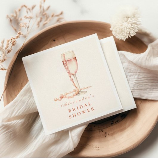 Rose Gold Pearls and Prosecco Servet