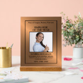 Rose Gold/Personalised Photo - Employee Award Acryl Bord (Huwelijk)