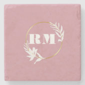 Rose Gold Personalized Elegant Custom Pink Dial fo Stenen Onderzetter (Voorkant)