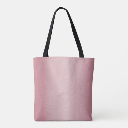 Rose Gold Personalized Monogram Tote Bag (Achterkant)