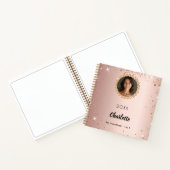 Rose gold photo diamonds glitter notitieboek (Binnen)